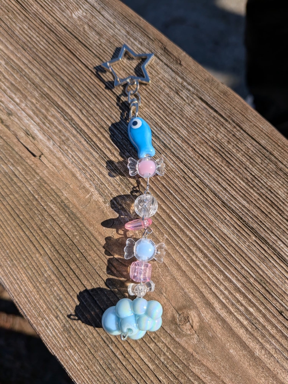 Handmade Beaded Keychain Charm